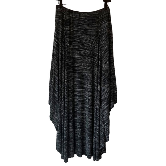 Mod-o-doc NWT Medium Space Dyed Jersey Round Midi Skirt Black Heather - Picture 7 of 9